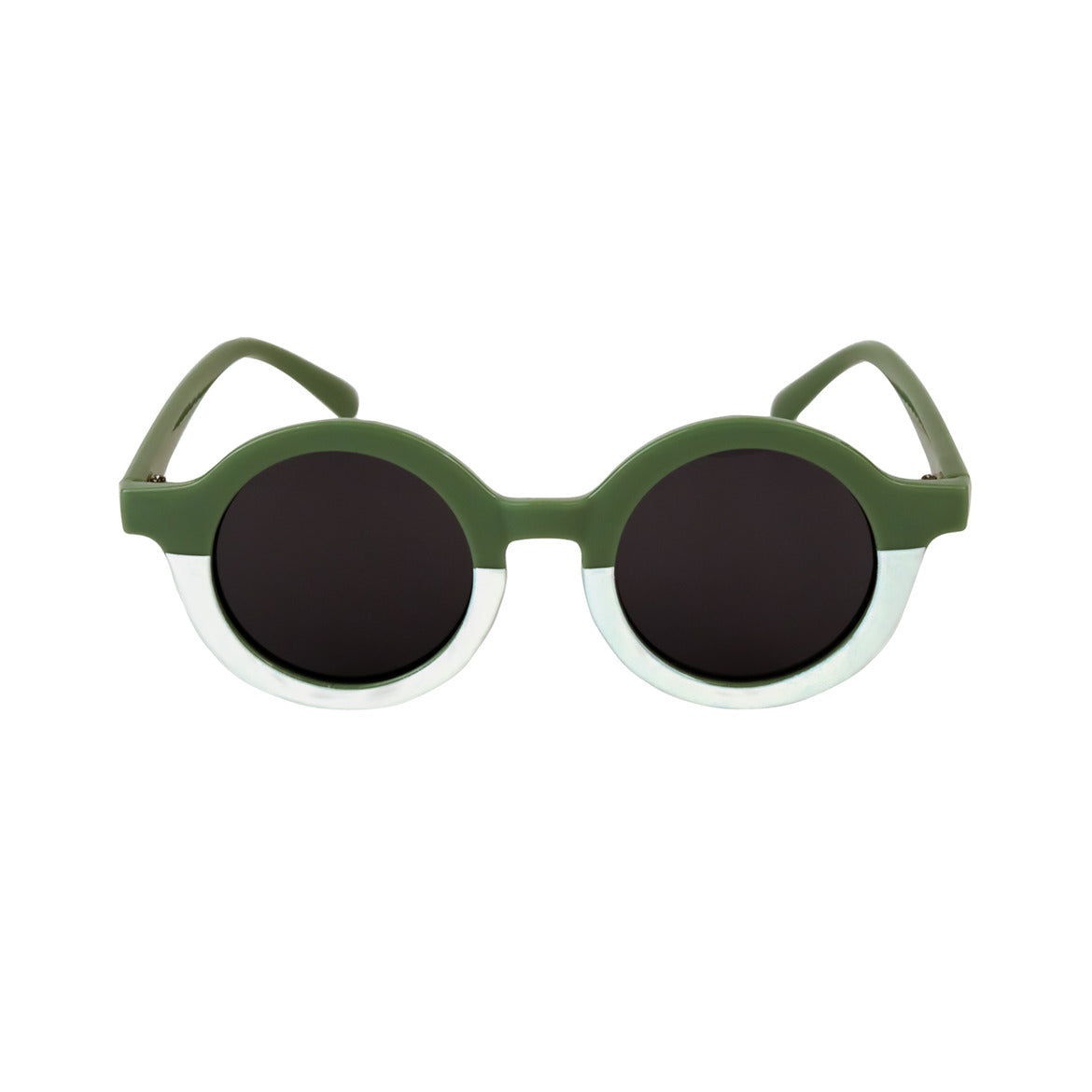Spiky Round UV Protected Sunglass - Green White