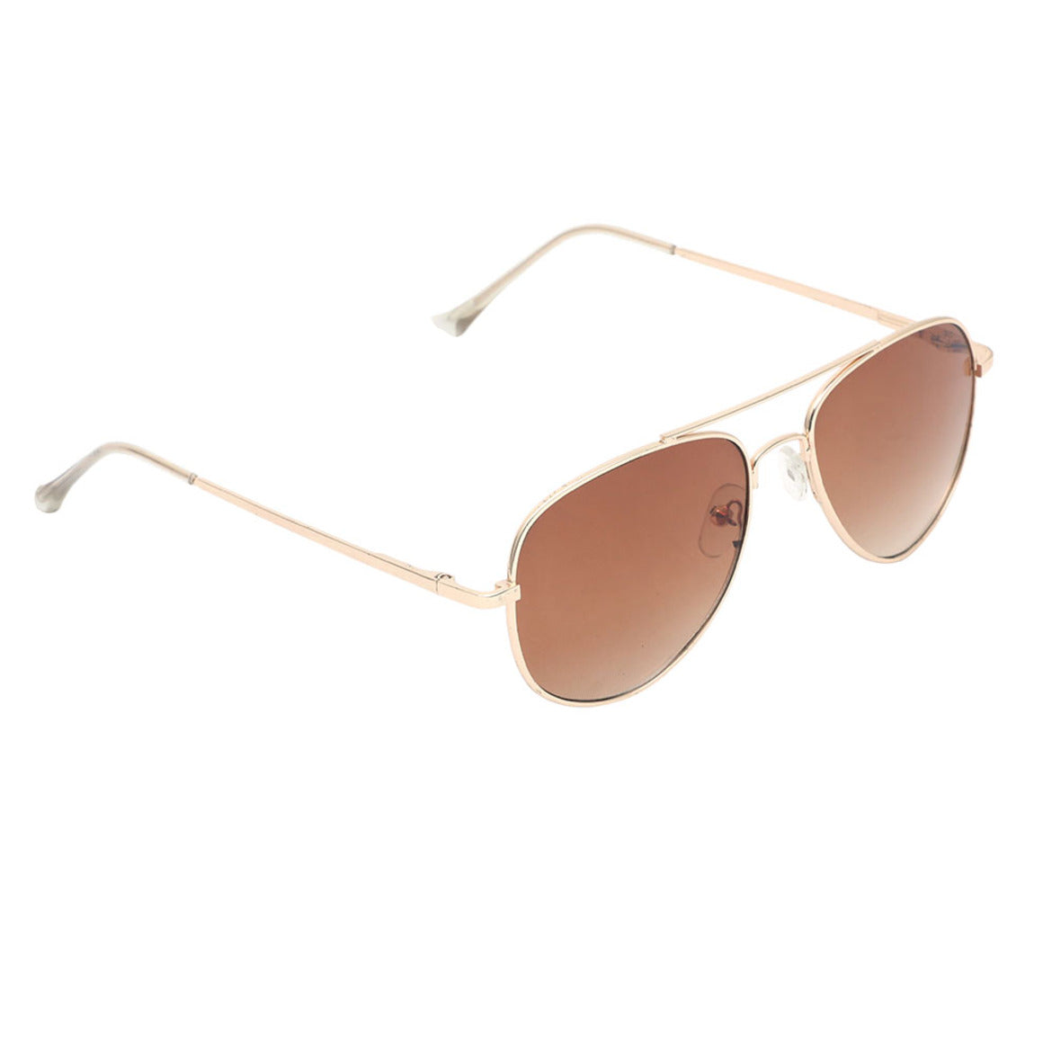 Spiky Aviator UV Protected Sunglass - Gold Brown