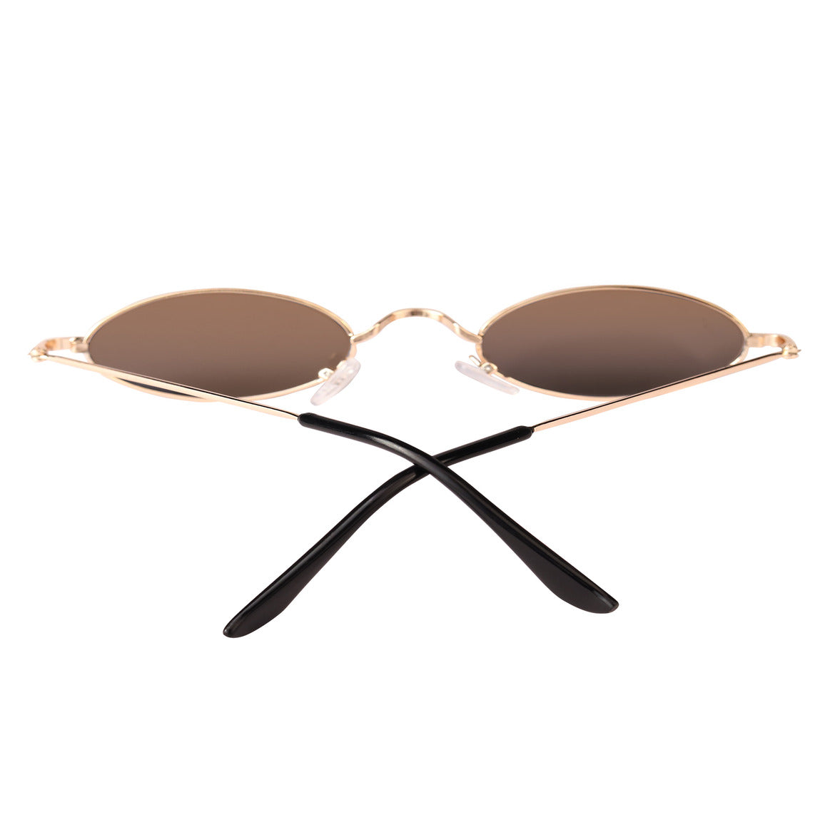 Spiky Oval UV Protected Sunglass - Gold Brown