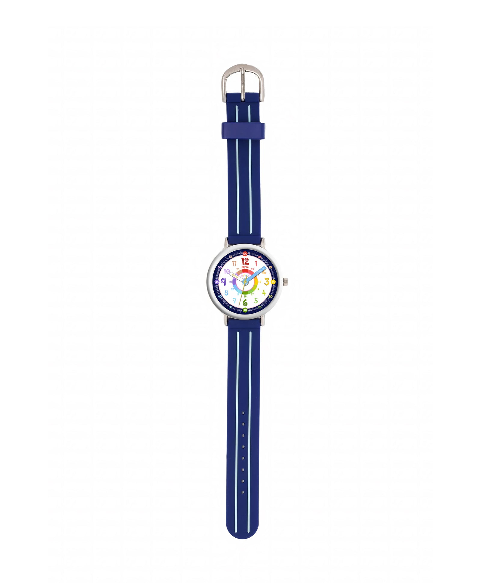 Spiky Round Kids Colorful Time Teaching Analog Watch for Children Boys and Girls - Blue