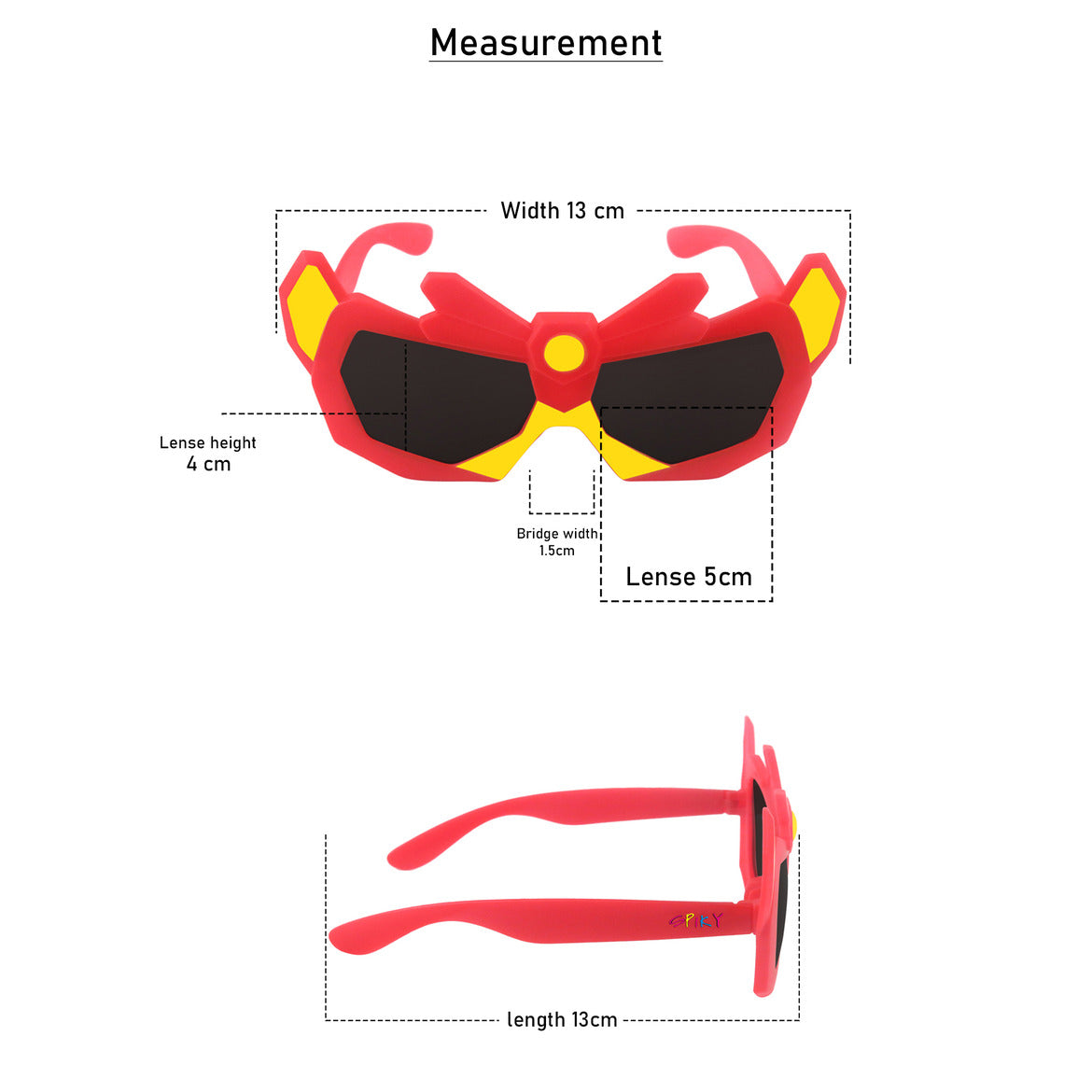 Spiky Robot UV Protected Sunglass - Red