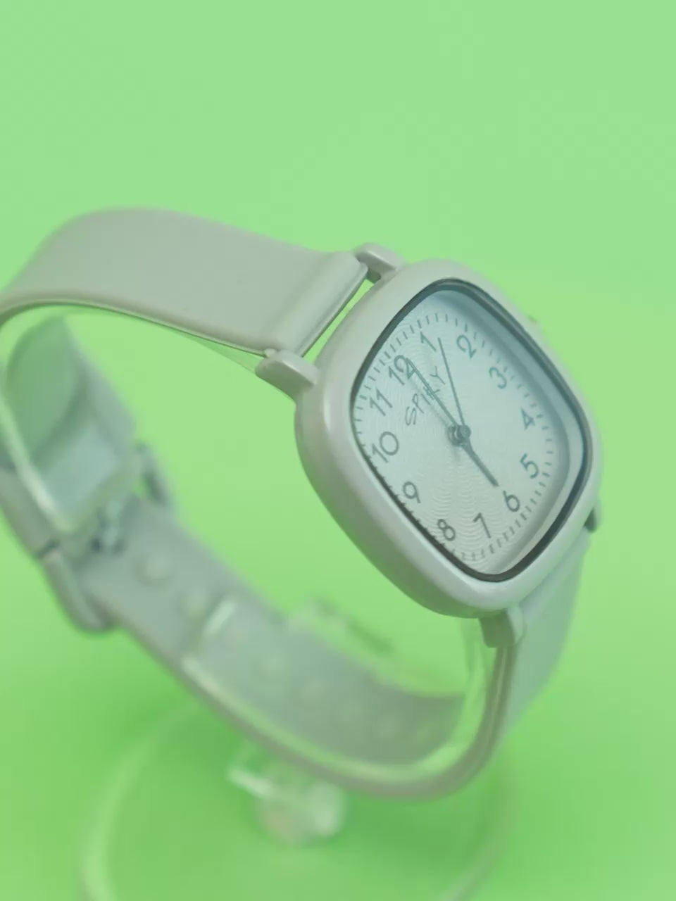 बच्चों के लिए स्पाइकी ईवा19 स्क्वायर एनालॉग घड़ी